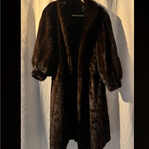 Vintage Mahogany Mink fur Coat Large Xenos fur Northport Long Island